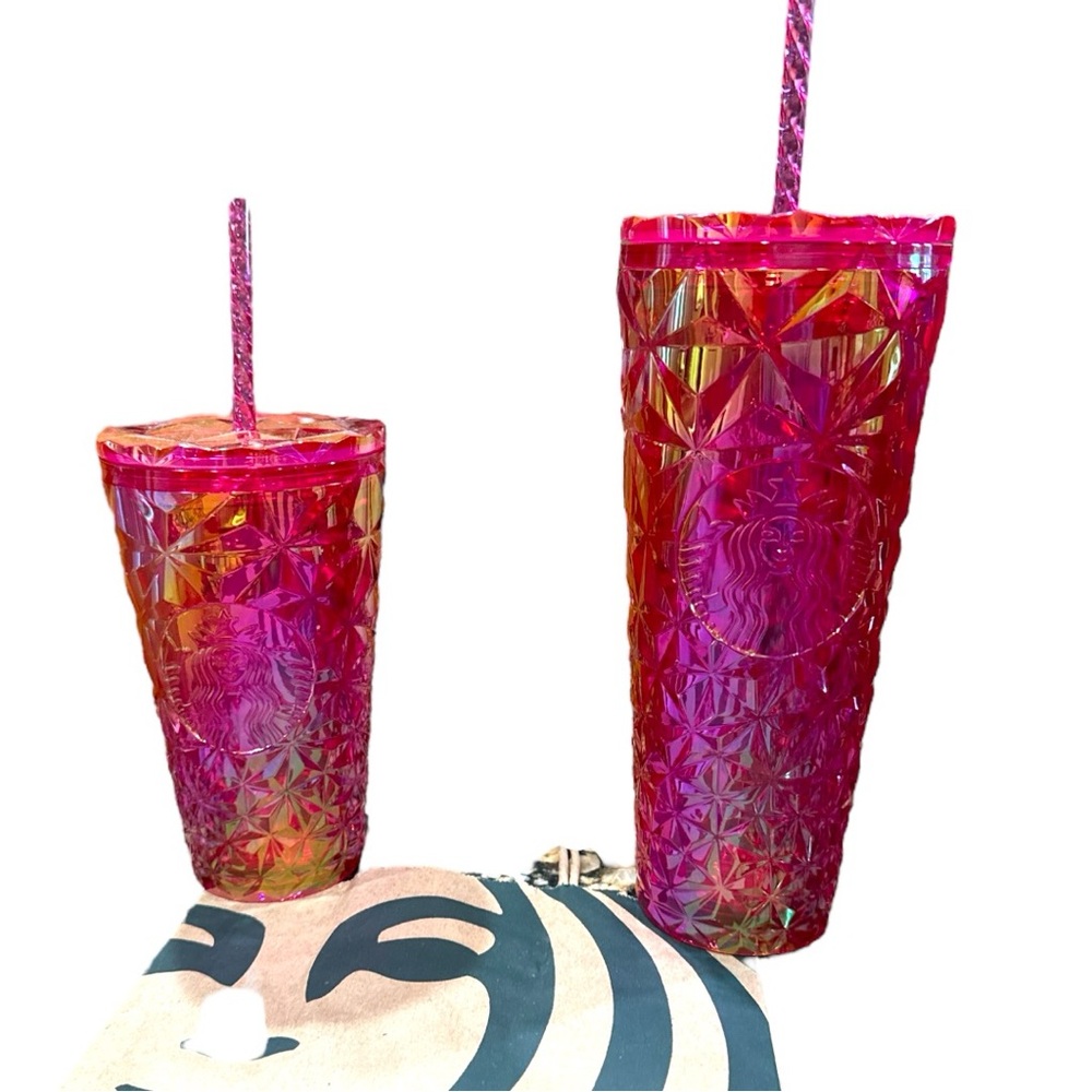 Starbucks Summer ‘24  Diamond Prism Venti And Grande Tumbler Set
